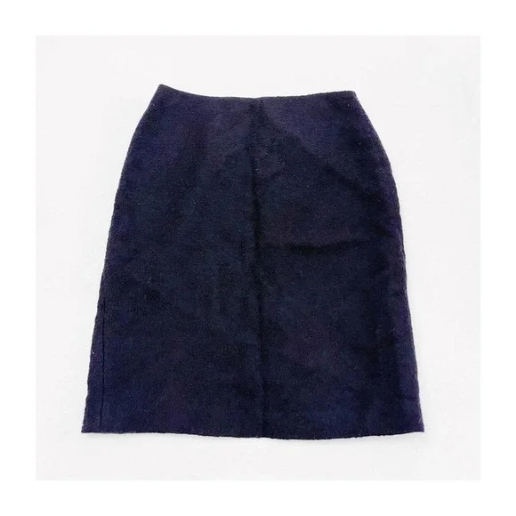 Michael Kors Navy Wool Tweed Pencil Skirt Italy SZ6