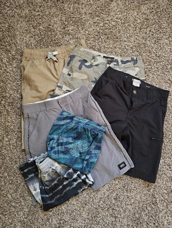 Mixed Boys Shorts Bundle - Black, Khaki, Camouflage, Gray,