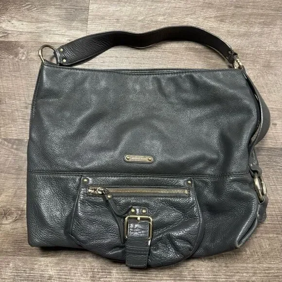 Michael Kors Austin Hobo Bag In Grey Pebbled Leather