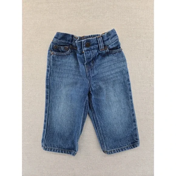 Polo Ralph Lauren Baby Boys 9M Dark Wash Jeans Elastic Waist Denim Pants