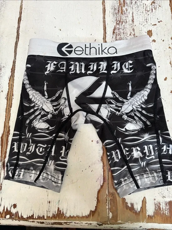 ethika Black & White Scorpion Graphic Boxer Briefs