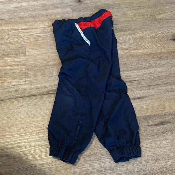 Lacoste Sport Boys Navy Blue Red Track Pants Joggers Size 4 104cm RN87651