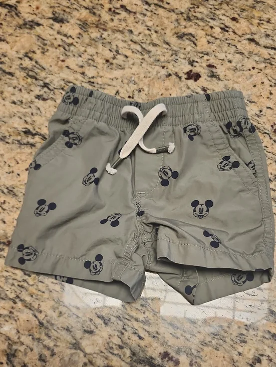 BabyGap Baby Boy Mickey Shorts, Size 12-18 , Pre-owned But VGUC