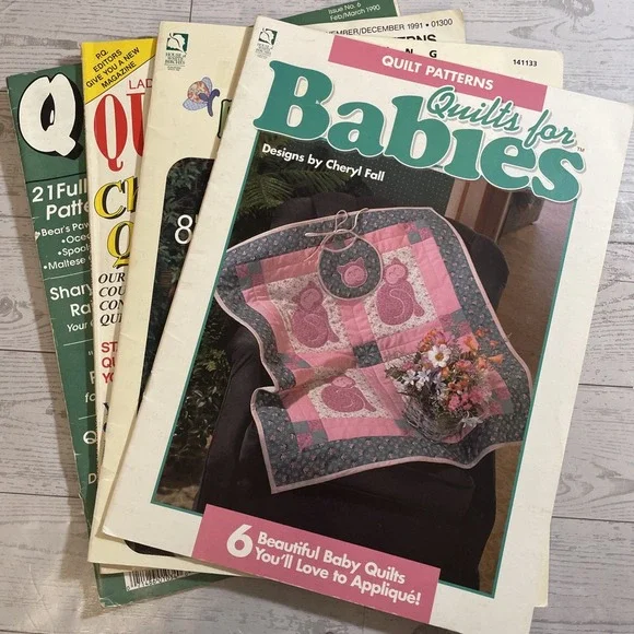 Vintage 1990's Lot Of 4 Quilting‎ Pattern Magazines Baby Christmas Butterfly