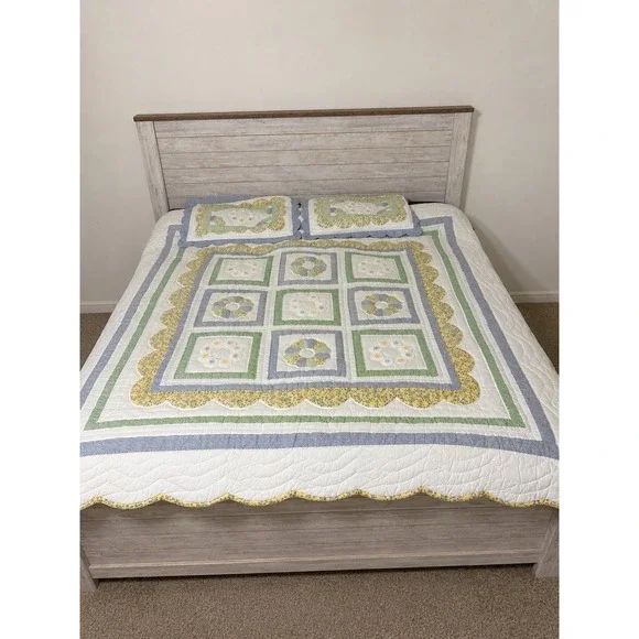 Vintage‎ Peking Handicraft Quilt Doily Floral Cotton Pastels Cottagecore 80