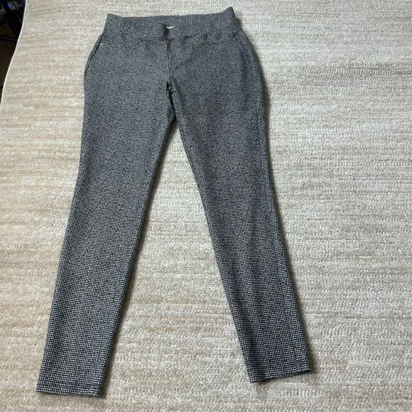 MICHAEL MICHAEL KORS Black White Houndstooth Pants Size M Stretch Career Trouser