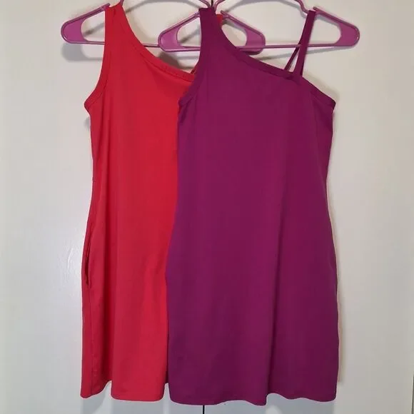 All In Motion Girls Asymmetrical Strap Athletic Dresses XL(14) Bundle of 2
