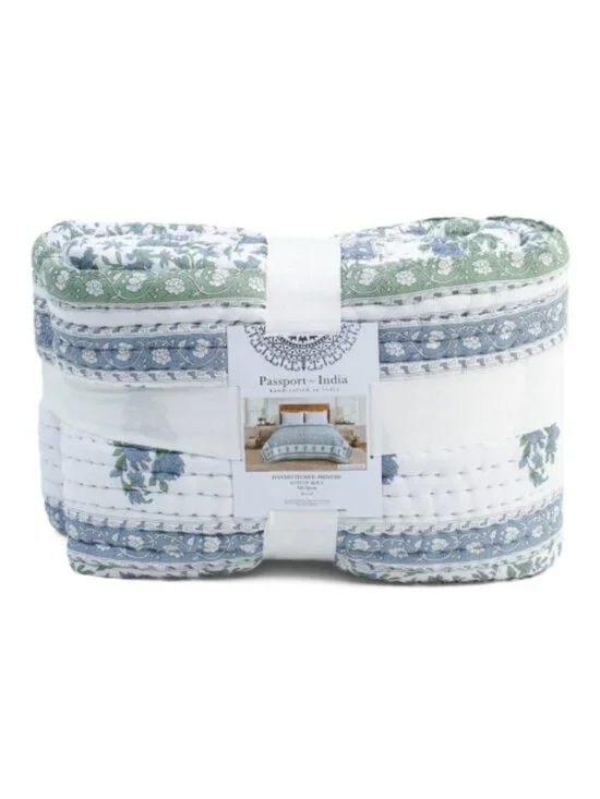 HANDCRAFTED IN INDIA Printed Cotton Quilt