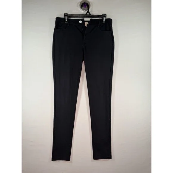 Michael Kors Women's Size 6 Black Zipper Fly Dress Slim Trouser Pants Poket Jean