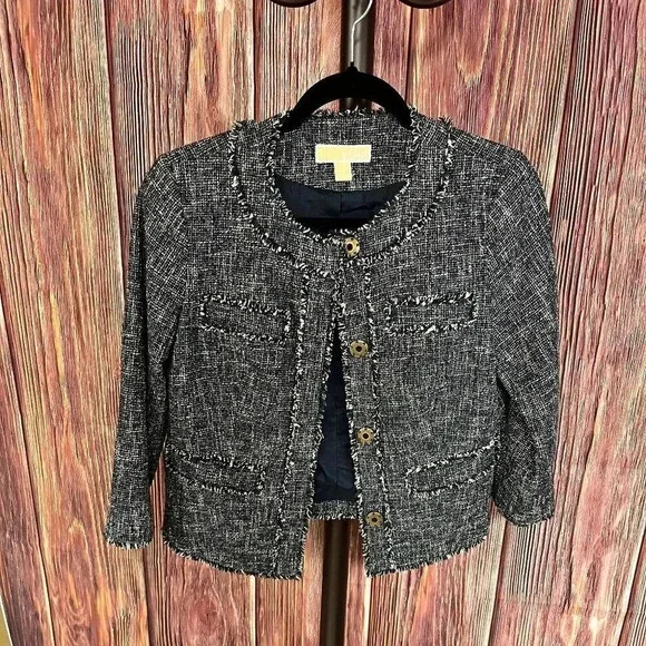 Michael Kors Jacket. Black and white with four button closures Ladies size 4