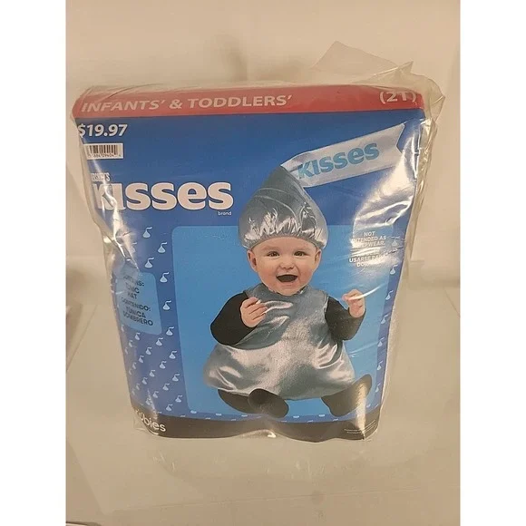 Toddler Boys & Girls Silver Hershey Kiss Tunic & Hat‎ Halloween Costume 2T