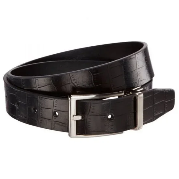 Walter Hagen Reversible Belt Mens Size Small 30 32 Black Leather Golf Preppy NEW