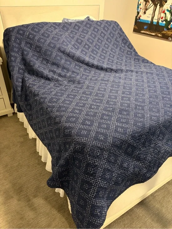 Threshold Navy Blue Quilt 100% Cotton