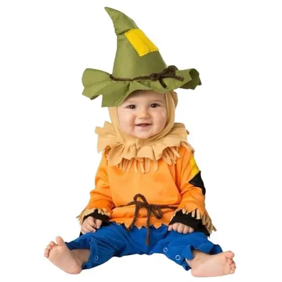 New infant Child's Silly Farm Field Scarecrow Baby Costume Small 6-12 Months