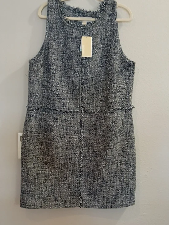 Michael Kors Navy and Gray NWT  Tweed Sleeveless Shift Dress
