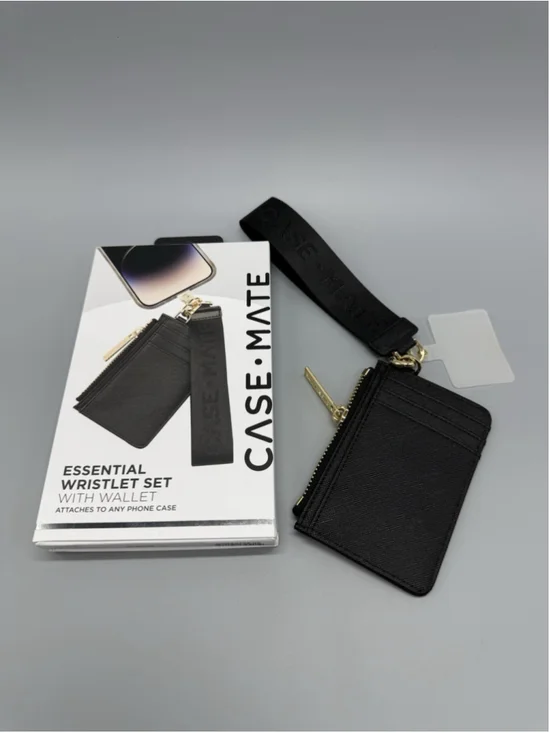 case-mate Black Wristlet Card Wallet with Detachable Strap
