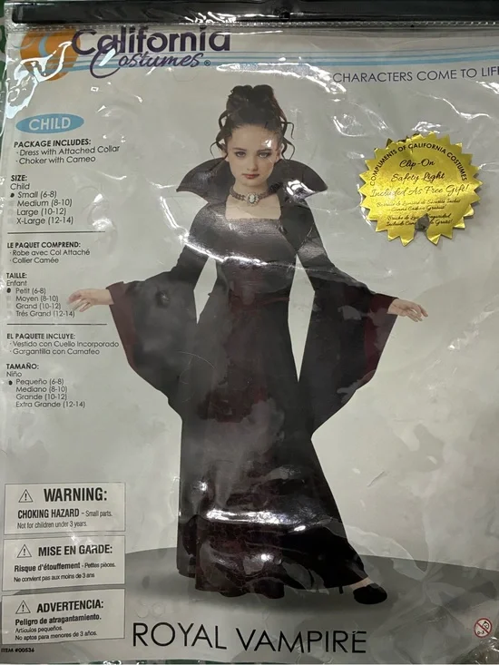 California Costumes Kids Royal Vampire Halloween Costume - Black