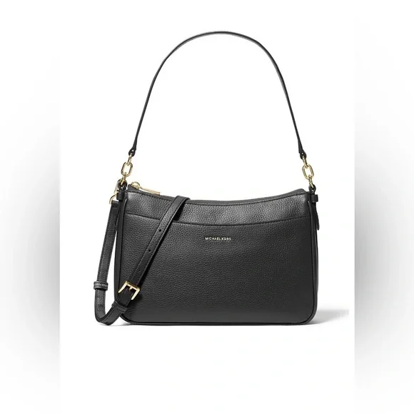MICHAEL MICHAEL KORS Jet Set Medium Pebbled Leather Convertible Crossbody Bag