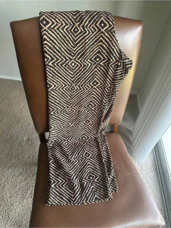 Michael Kors Black and Tan Geometric Print pants