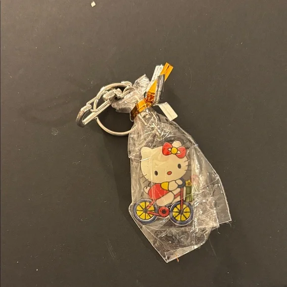 Hello Kitty Keychain with Red and Yellow Accents