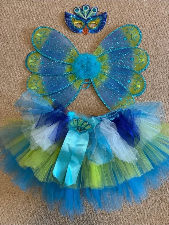 Peacock Tutu Costume Set / Bird Halloween Dress-Up