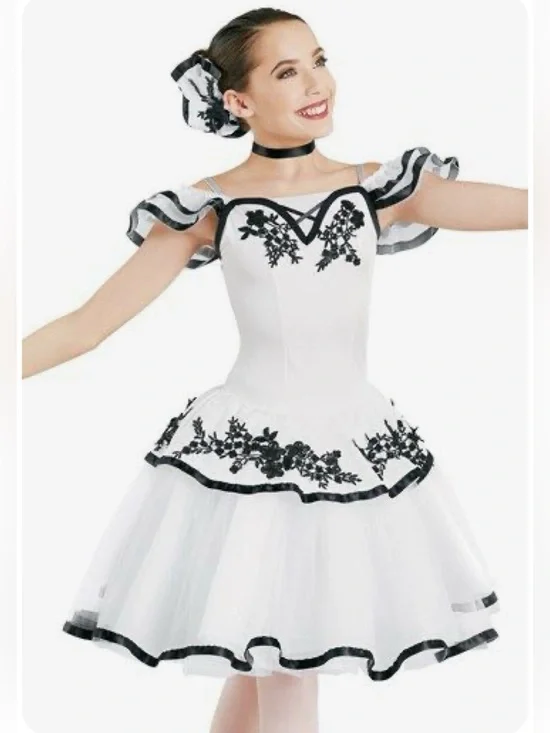 NEW! Weissman ballet costume Neville's Waltz 11058 white and black tutu