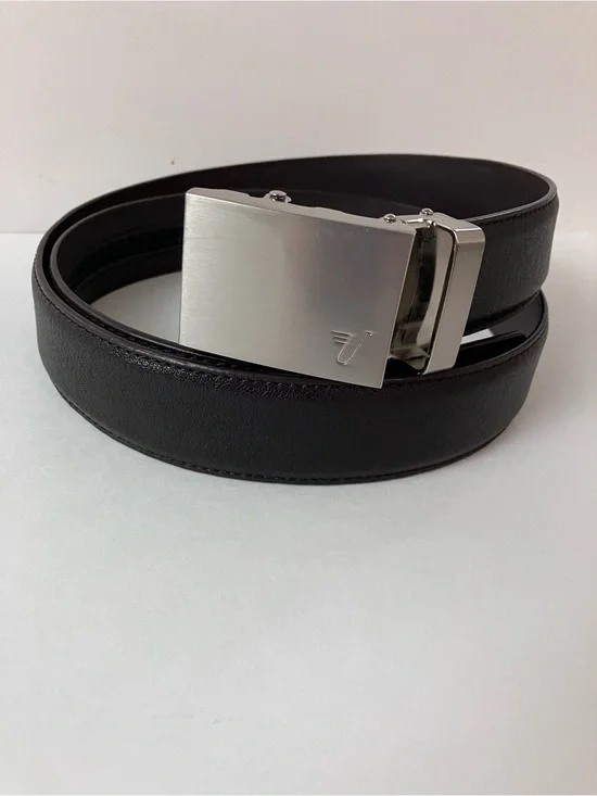 Mission Ratchet Belt  Dark Brown  Cut To Size Silver Tone Buckle  No Holes