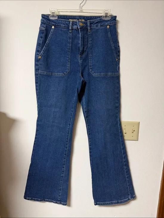 Michael Kors Women's Dark Blue Flare Jeans