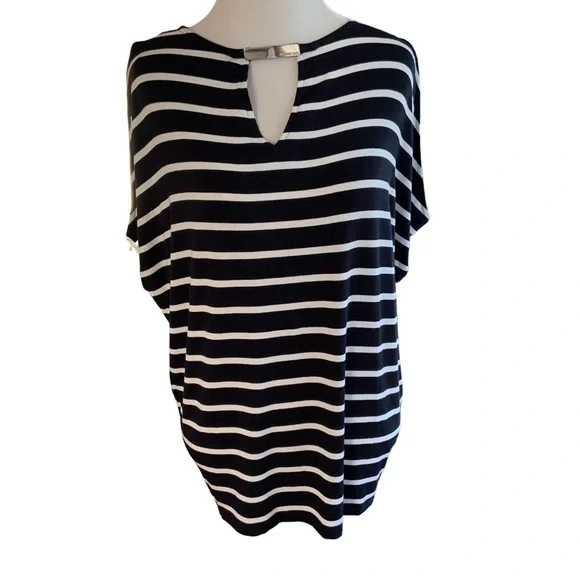 Michael Kors Sleeveless Top Makya Size Small - Black and White