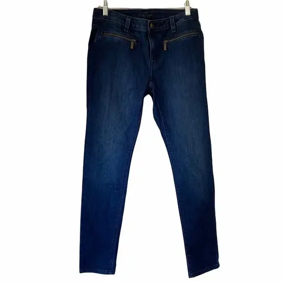 Michael Kors Straight Leg Skinny Blue Jeans Dark Wash Size 2