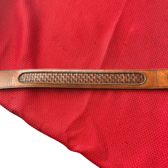 Hand Laced Steel hide Brown Belt Size 38 Mens