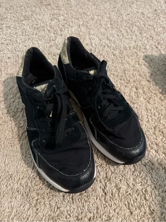 Michael Kors black Sneakers with Gold Accent