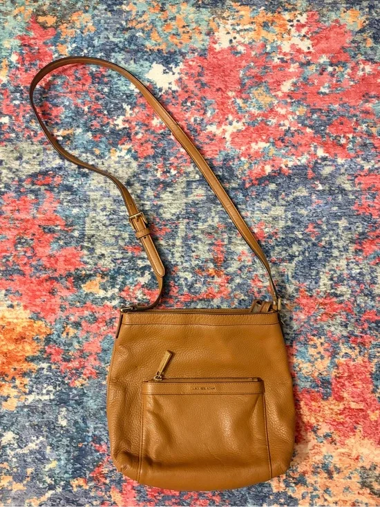 Michael Kors Cognac Pebbled Leather Crossbody Bag