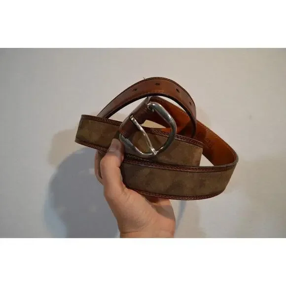 Duluth Trading Company Suede Belt Leather Size 46 -‎ READ
