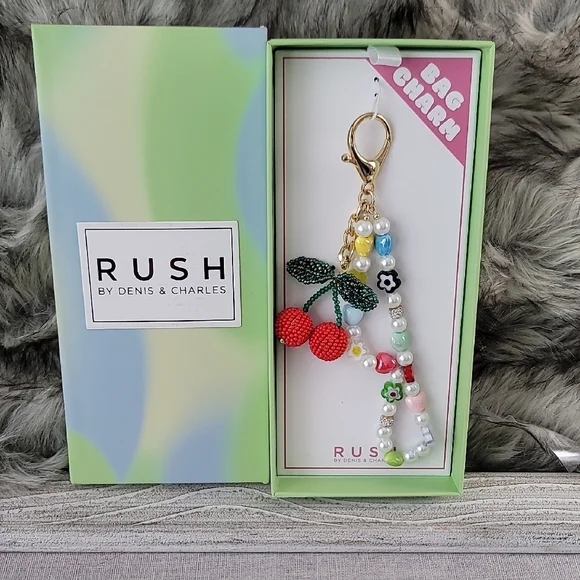 Cherry Beaded Key Holder