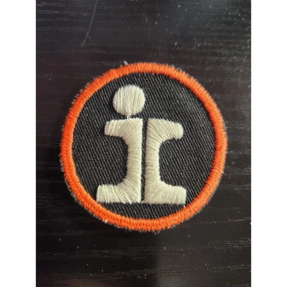 Illinois Central Railroad Patch Sew-On Embroidered Black Orange
