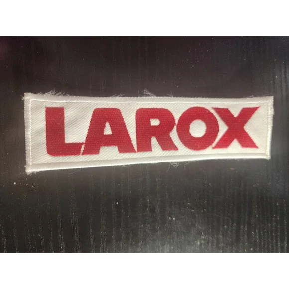 LAROX Text Patch Embroidered Sew-On Red White
