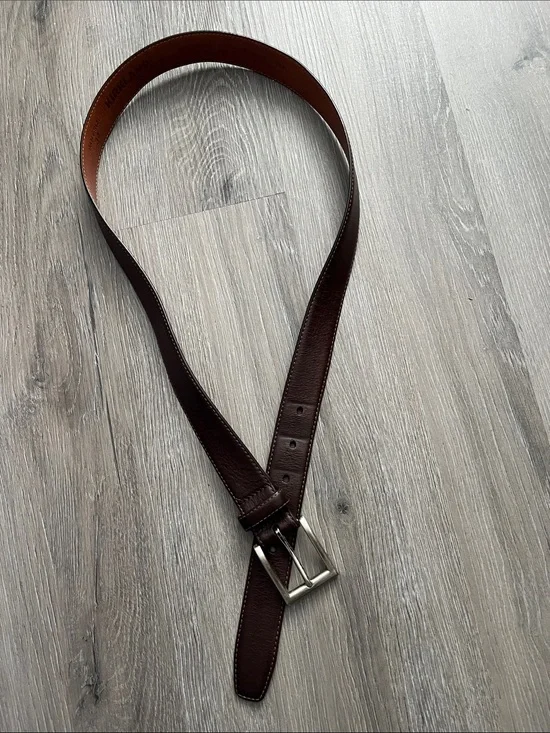 Kirkland Men's Dark Brown Leather Belt 34” Waist