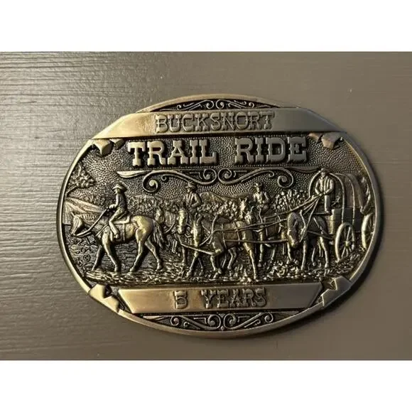 Awards Design Metals‎ Western Trail Ride Solid Brass Belt Buckle