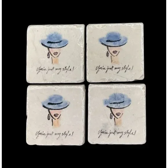 Coasters Natural Stone Ceramic Tile Marble - Set of 4 