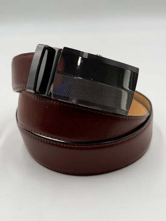 Simons Genuine Leather Ratchet Belt Brown Fits up to 40
