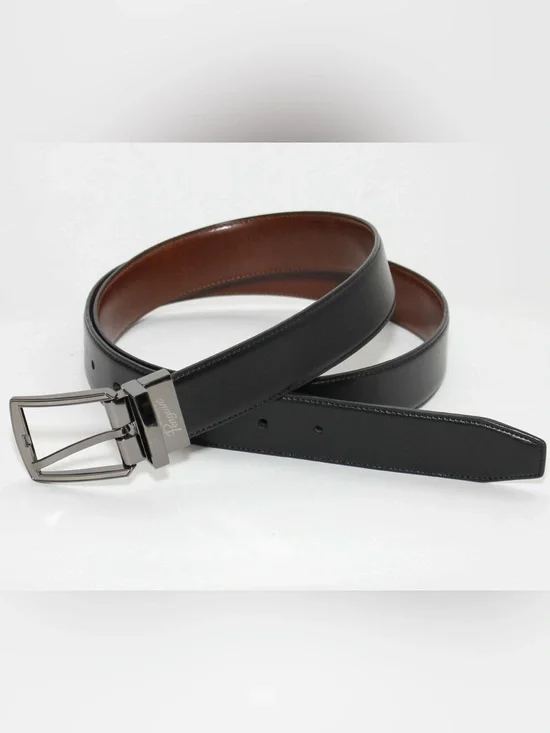Original Penguin Men’s Reversible Leather Belt Black Brown Size 32