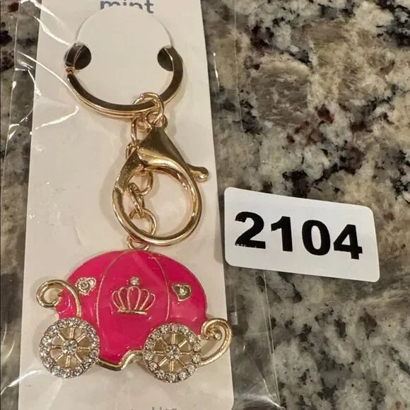 2104‎ Princesses Carriage Key Ring & Bag Charm