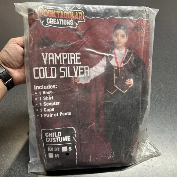 Spooktacular Creations Child Halloween Costume Vampire Cold Silver 3T Toddler