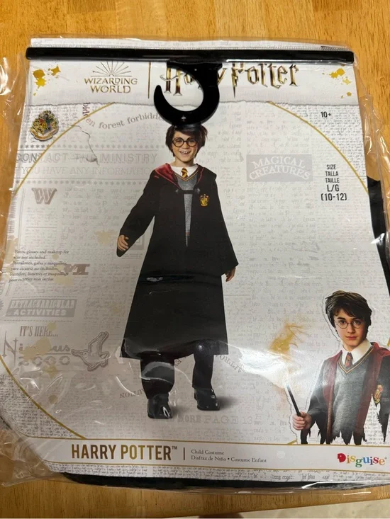 Harry Potter Kids Gryffindor Robe Costume - Disguise - Black with Red Trim