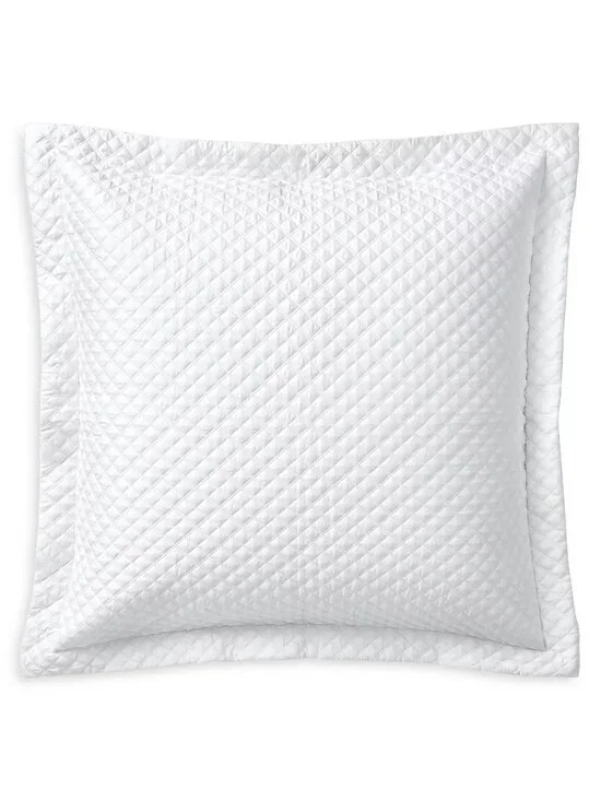 NWT Ralph Lauren RL Quilted Sateen Argyle  Studio White Size European Sham