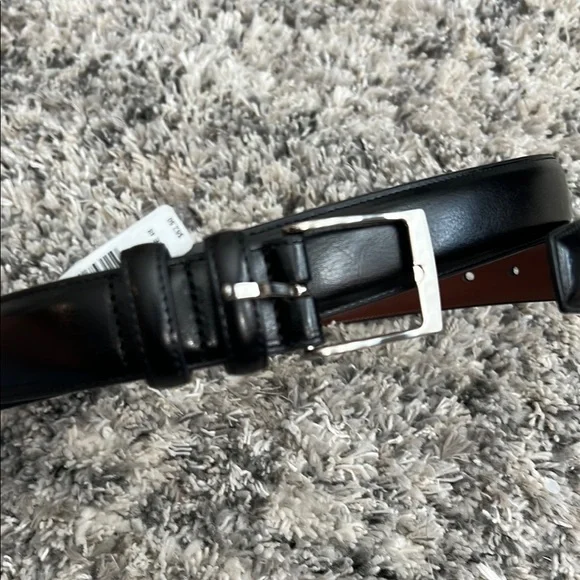 Men’s perry Ellis, black belt, silver buckle, new with tag  Sz 48
