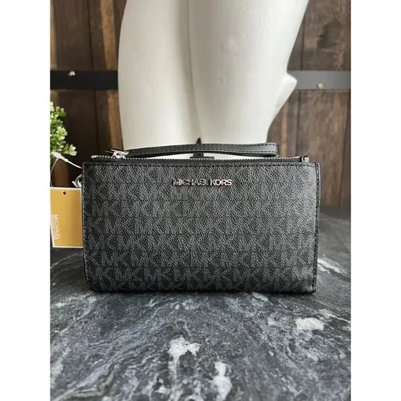 Michael Kors Women's Jet Set Travel MK Logo Print Handbag Purse For Women