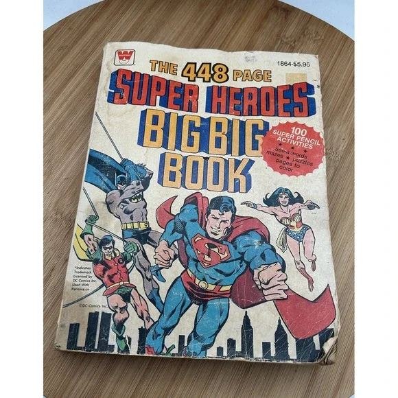 1980 The 448 Page Super Heroes Big Big Book Coloring Activities Puzzles Superman