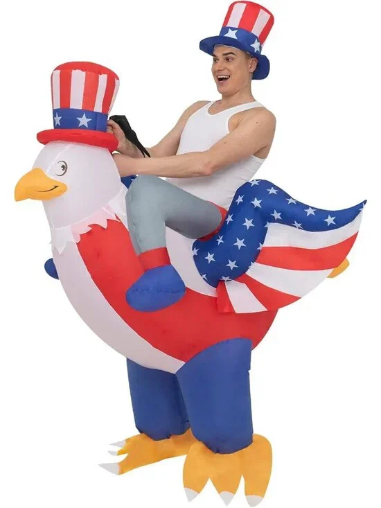 USA Eagle Inflatable Costume for 4th of July Party, Adult Parade & Halloween Fun